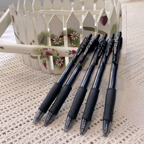 New Pilot G-2 Retractable Gel Ink Black Click Bold Point Pens 5-Pack ! - Picture 5 of 5